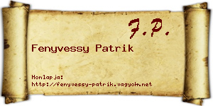 Fenyvessy Patrik névjegykártya